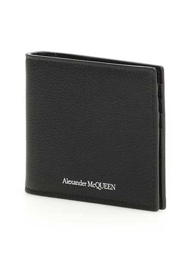 logo bifold wallet black - ALEXANDER MCQUEEN - BALAAN.