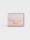 Triomphe Shiny Calfskin Small Flap Bicycle Wallet Pastel Pink - CELINE - BALAAN 2