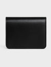 Triomphe Compact Shiny Calfskin Half Wallet Black - CELINE - BALAAN 4