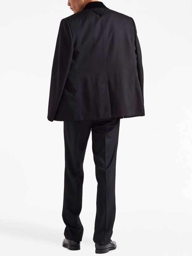 Wool Straight Pants Black - PRADA - BALAAN 4