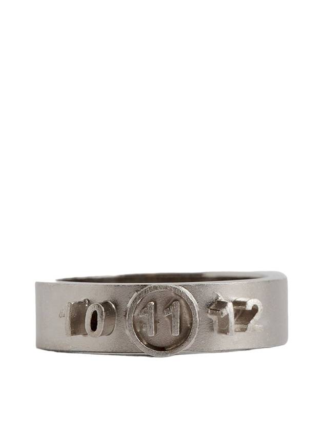 numbering engraved logo ring silver - MAISON MARGIELA - BALAAN 2