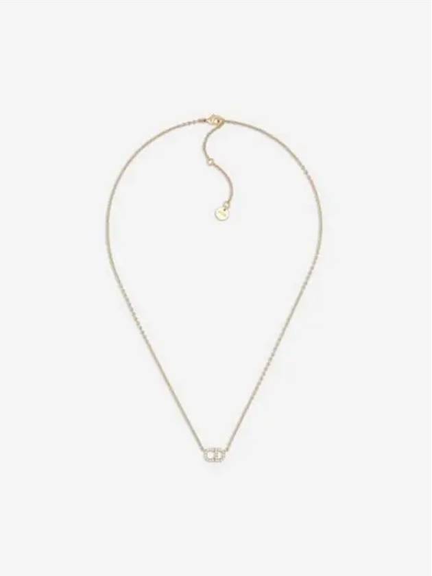 Claire D Rune White Crystal Necklace Gold - DIOR - BALAAN 3