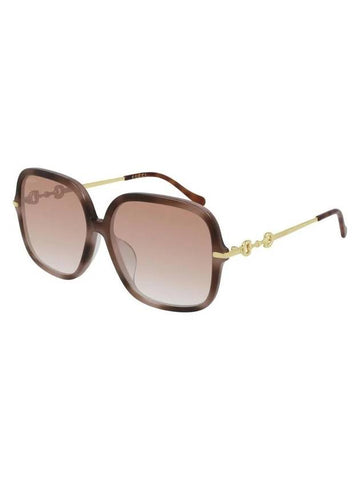 Eyewear Square Acetate Sunglasses Havana - GUCCI - BALAAN 1