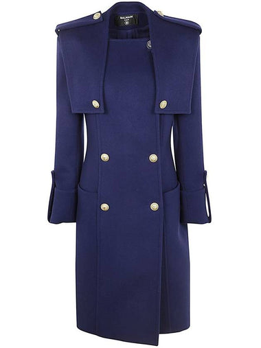 Balmain Buttoned Wool & Cashmere Trench Coat Clothing - BALMAIN - BALAAN 1