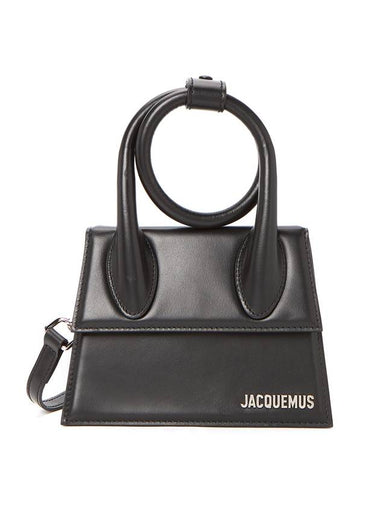 Le Chiquito Noeud Coiled Leather Tote Bag Black - JACQUEMUS - BALAAN 1