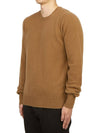 Crew Neck Lambswool Knit Top Brown - DRUMOHR - BALAAN 3