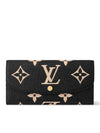 Emilie Bicolor Monogram Empreinte Leather Half Wallet Black - LOUIS VUITTON - BALAAN 2