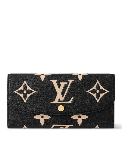 Emilie Bi Color Monogram Empreinte Leather Long Wallet Black - LOUIS VUITTON - BALAAN 2