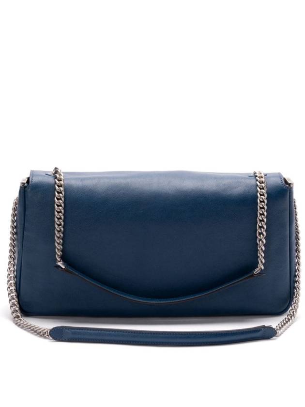 Baguette Chain Large Shoulder Bag Blue - FENDI - BALAAN 4