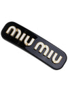 Plexiglas Metal Logo Hair Clip Black - MIU MIU - BALAAN 5