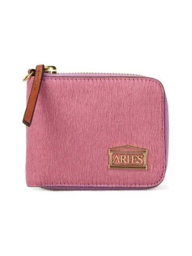 U Bobby PONYSKIN WALLET PINK - ARIES - BALAAN 1