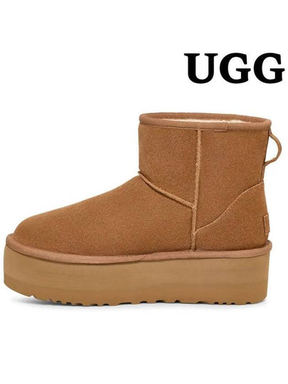 Classic Mini Platform Suede Winter Boots Chestnut - UGG - BALAAN 2