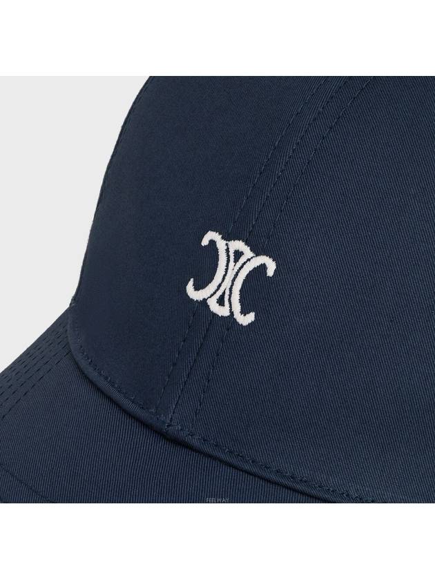 Triomphe logo cotton ball cap navy - CELINE - BALAAN 5