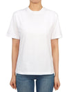 Logo Crew Neck Short Sleeve T-Shirt White - SALVATORE FERRAGAMO - BALAAN 2