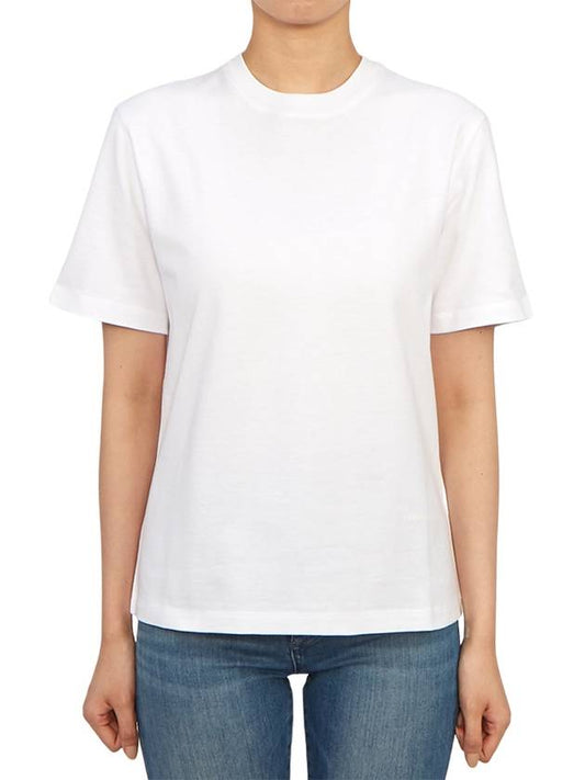 Logo Crew Neck Short Sleeve T-Shirt White - SALVATORE FERRAGAMO - BALAAN 2