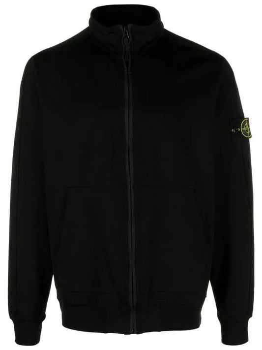 Compass Badge Regular Fit Cotton Track Jacket Black - STONE ISLAND - BALAAN 2