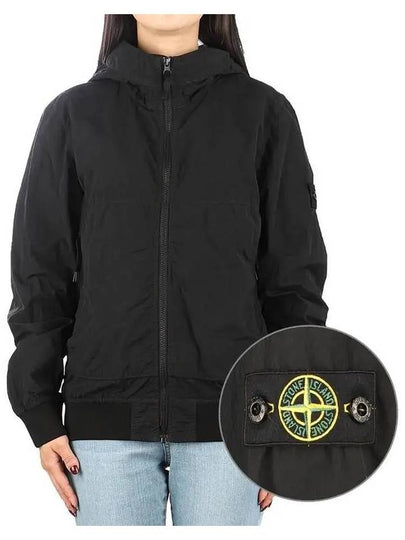 Kids Wappen Patch Wind Zip Up Hoodie Black - STONE ISLAND - BALAAN 2