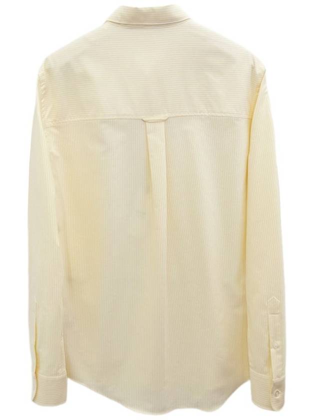 Check Embroidered Logo Long Sleeve Shirt Yellow - AMI - BALAAN 3