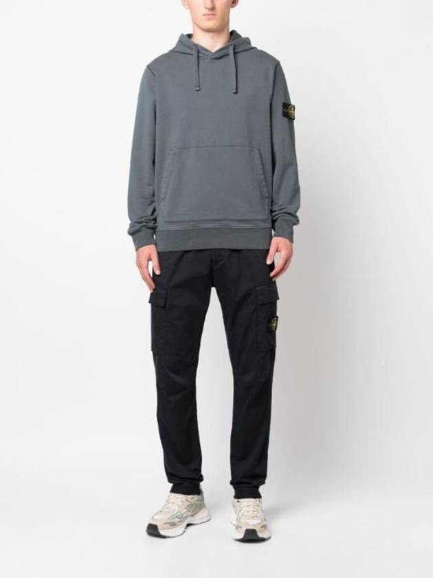 Signature Logo Patch Hoodie Grey - STONE ISLAND - BALAAN 3