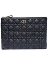 Women s S5086UWHC Caro Large Black Cannage Daily Pouch Clutch Bag Strap - DIOR - BALAAN 2