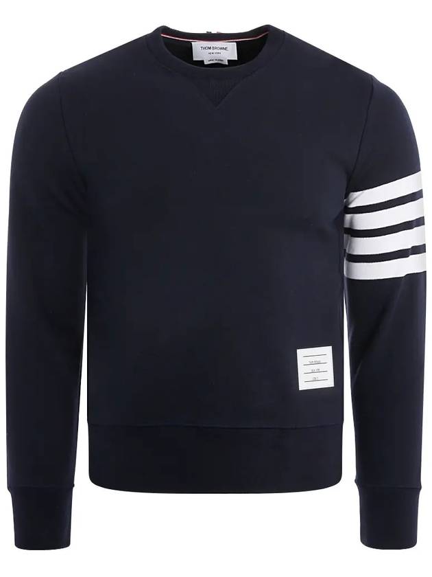 Men's Diagonal Armband Crew Neck Classic Sweatshirt Navy - THOM BROWNE - BALAAN 3