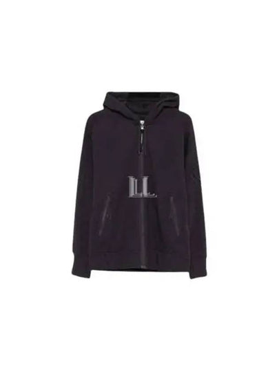 Diagonal Raised Fleece Hooded Jacket Purple - CP COMPANY - BALAAN 2