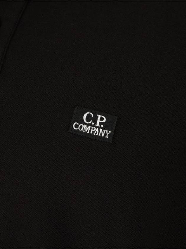 Logo Cotton Polo Shirt Black - CP COMPANY - BALAAN 4