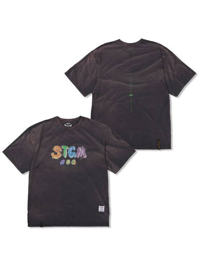 Crayon STGM Vintage Short Sleeve T-Shirt Charcoal - STIGMA - BALAAN 2