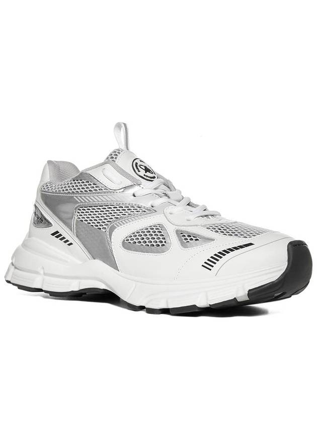 'Marathon Runner' Silver And White Sneakers Wth Logo In Leather Blend Man Axel Arigato - AXEL ARIGATO - BALAAN 2