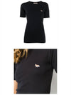 Profile Fox Patch Fitted Cotton Short Sleeve T-Shirt Black - MAISON KITSUNE - BALAAN 5