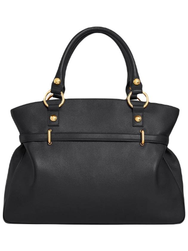 Anita Medium Calfskin Tote Bag Black - CELINE - BALAAN 3