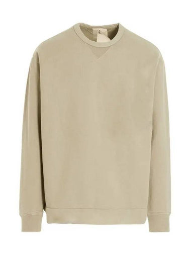 Garment Dyed Cotton Jersey Sweatshirt Beige - TEN C - BALAAN 1