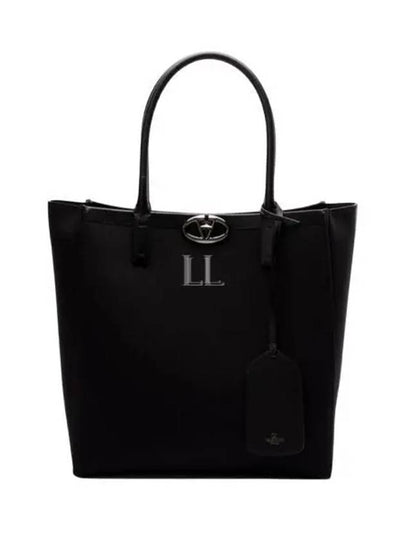 V Logo Lock Tote Bag Black - VALENTINO - BALAAN 2