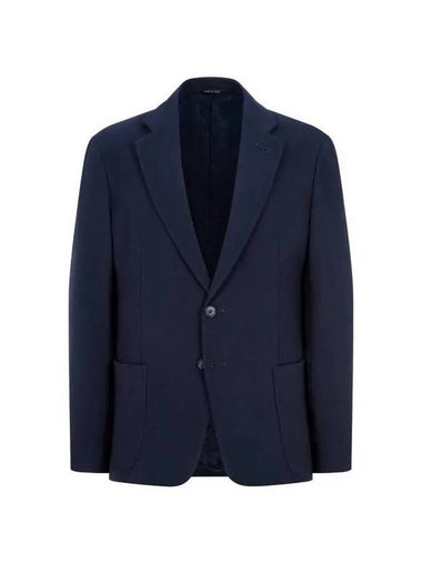 Men s Stretch Ribbed Single Jacket Navy 270883 - GIORGIO ARMANI - BALAAN 1