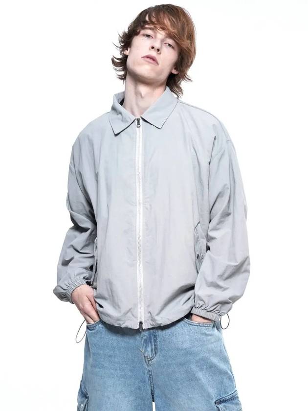 Searsucker Collar Windbreaker Jumper Lgith Gray - CHANCE'S NOI - BALAAN 7