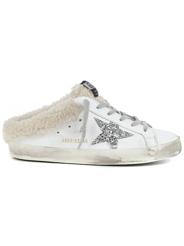 Superstar Sabot Glitter Shearing Lining Leather Low Top Sneakers Silver White - GOLDEN GOOSE - BALAAN 3