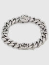 Palladium Metal Interlocking G Bracelet Silver - GUCCI - BALAAN 2