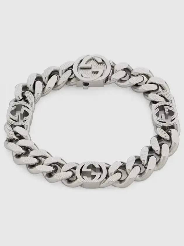 Palladium Metal Interlocking G Bracelet Silver - GUCCI - BALAAN 2