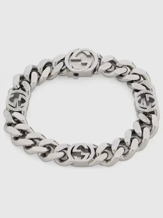 Palladium Metal Interlocking G Bracelet Silver - GUCCI - BALAAN 2