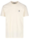 Chest ORB Logo Short Sleeve T-Shirt Beige - VIVIENNE WESTWOOD - BALAAN 1