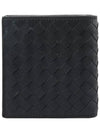 Intrecciato Small Folder Half Wallet Black - BOTTEGA VENETA - BALAAN 5