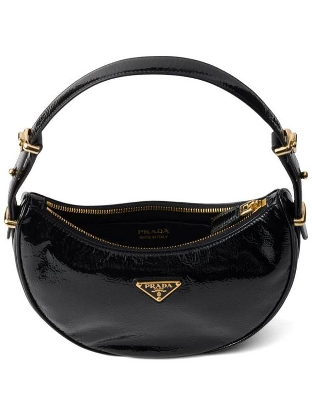 Arque Naplak Patent Leather Shoulder Bag Black - PRADA - BALAAN 5