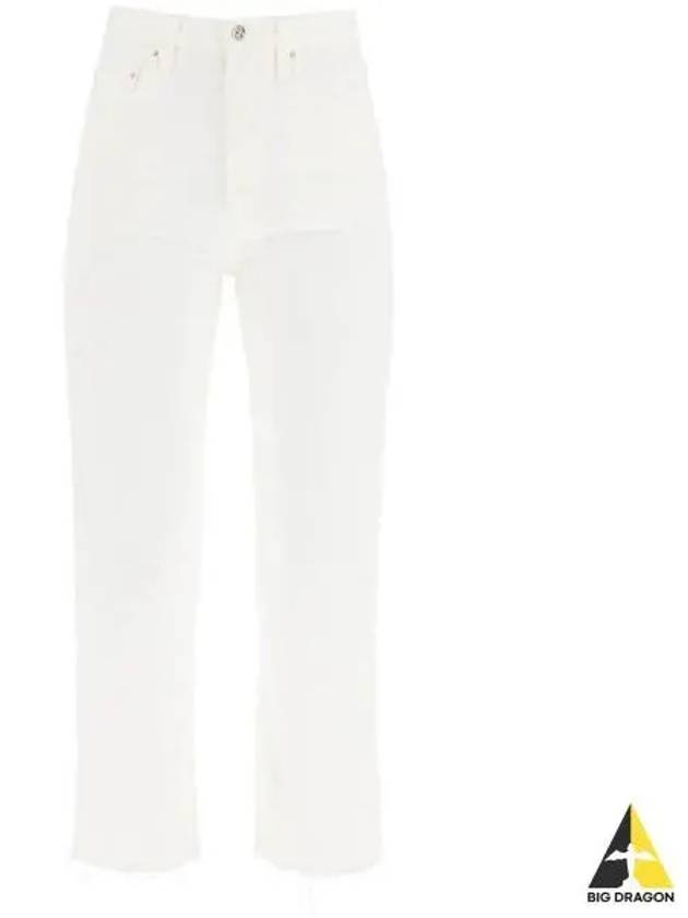 Toteme Women s Classic Cut Denim Pants White 222235748 - TOTEME - BALAAN 1