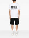 Logo Print Cotton Short Sleeve T-Shirt White - MSGM - BALAAN 6