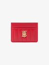 Lola Quilted Leather Card Wallet Bright Red - BURBERRY - BALAAN 2