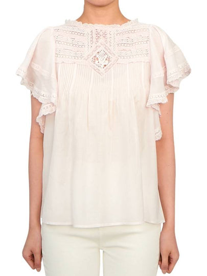 Calisson Women's Short Sleeve Blouse Pink - VANESSA BRUNO - BALAAN 2