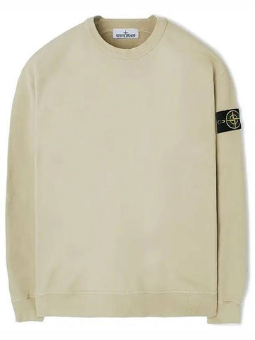 Wappen Patch Crew Neck Sweatshirt Beige - STONE ISLAND - BALAAN 1