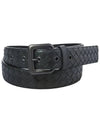 Intrecciato Leather Belt Grey - BOTTEGA VENETA - BALAAN 3