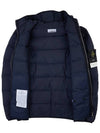 Seamless Logo Nylon Hooded Down Jacket Navy - STONE ISLAND - BALAAN 10