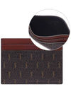 Monogram Canvas Card Wallet Brown - SAINT LAURENT - BALAAN 3